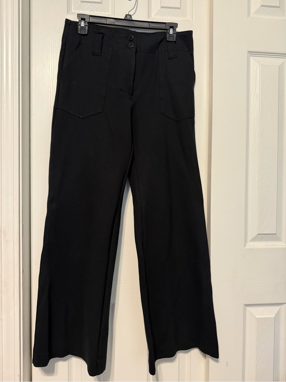Maeve Black Wide-Leg Pants
